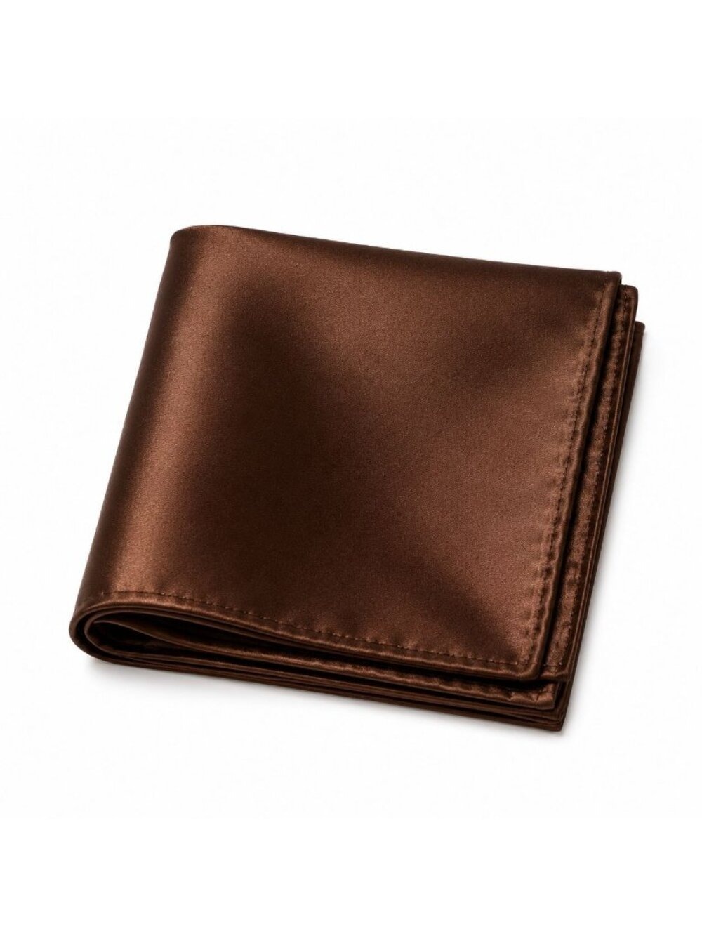 Brown Satin Pocket Square 9x9 Mens Handkerchief Wedding Suit Formal Prom Unisex